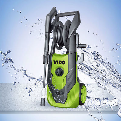 Self Priming 6L/Min 100bar 2KW High Pressure Car Washer，Hose reel device makes your cleaning and hose storage convenient